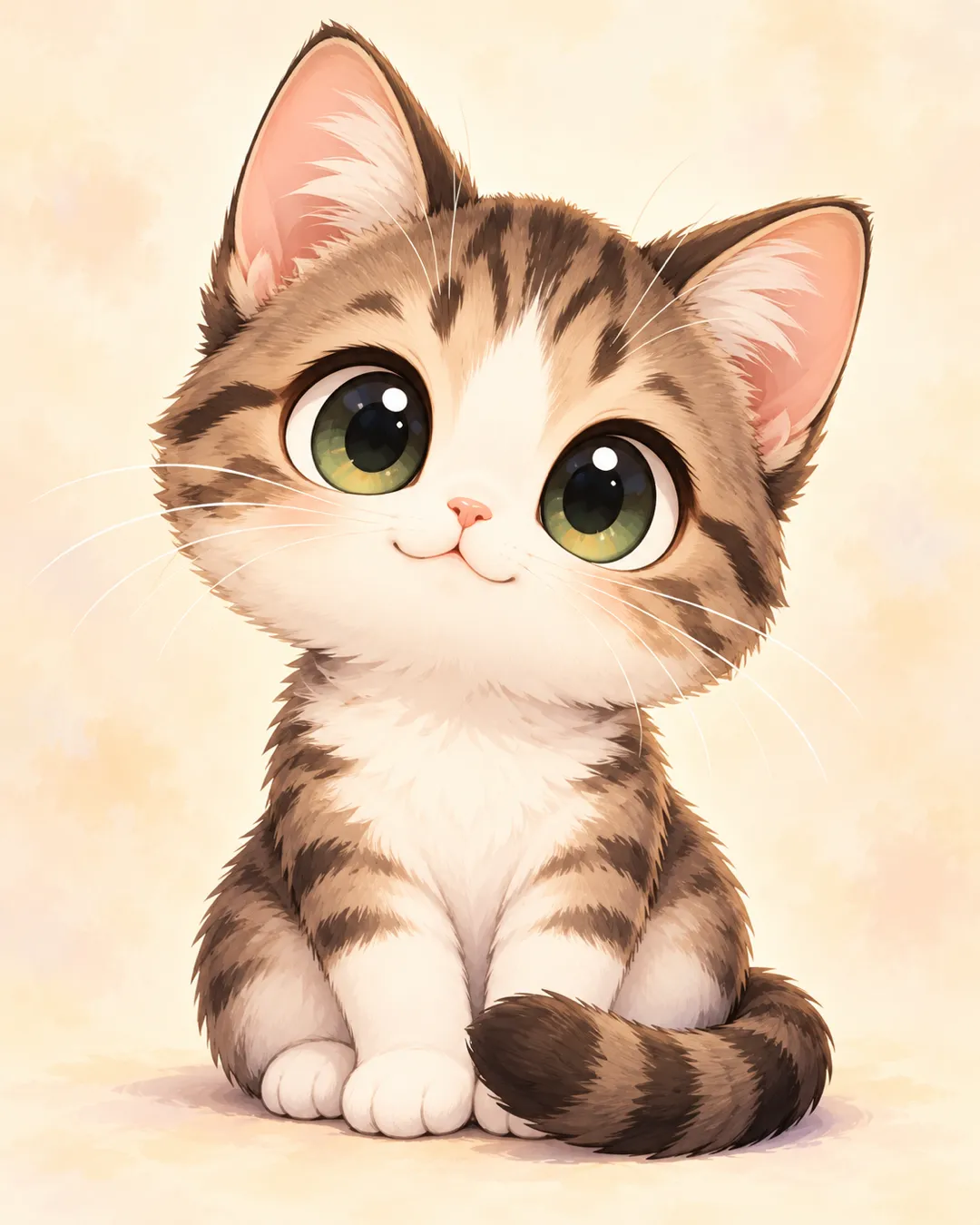 A cat depicted as a chibi character